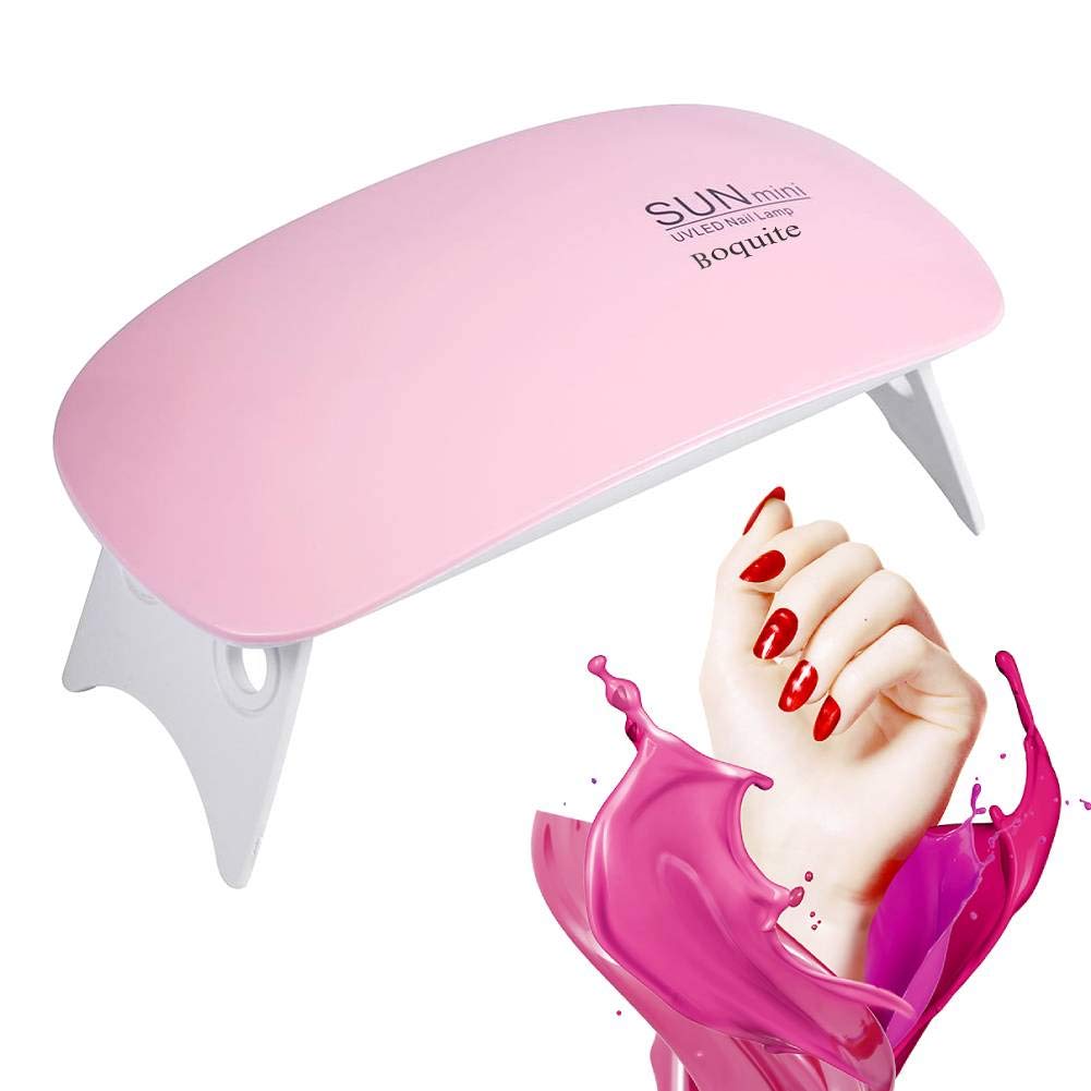 Valentine's Day Carnival Boquite UV Gel,Polish Curing Nail Dryer 2 Colors Sun Mini Nail Dryer 6W UV Gel Polish Curing LED Lamp Portable Manicure Tool(Pink)