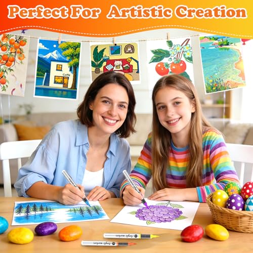 Vozuna 120 Acrylstifte Set für Steine Wasserfest， Acrylmarker für Steine, Glas, Papier, Holz, Ei, Leinwand, Keramik, Stoff, Wasserdicht & schnelltrocknend für Erwachsene Ideal für DIY