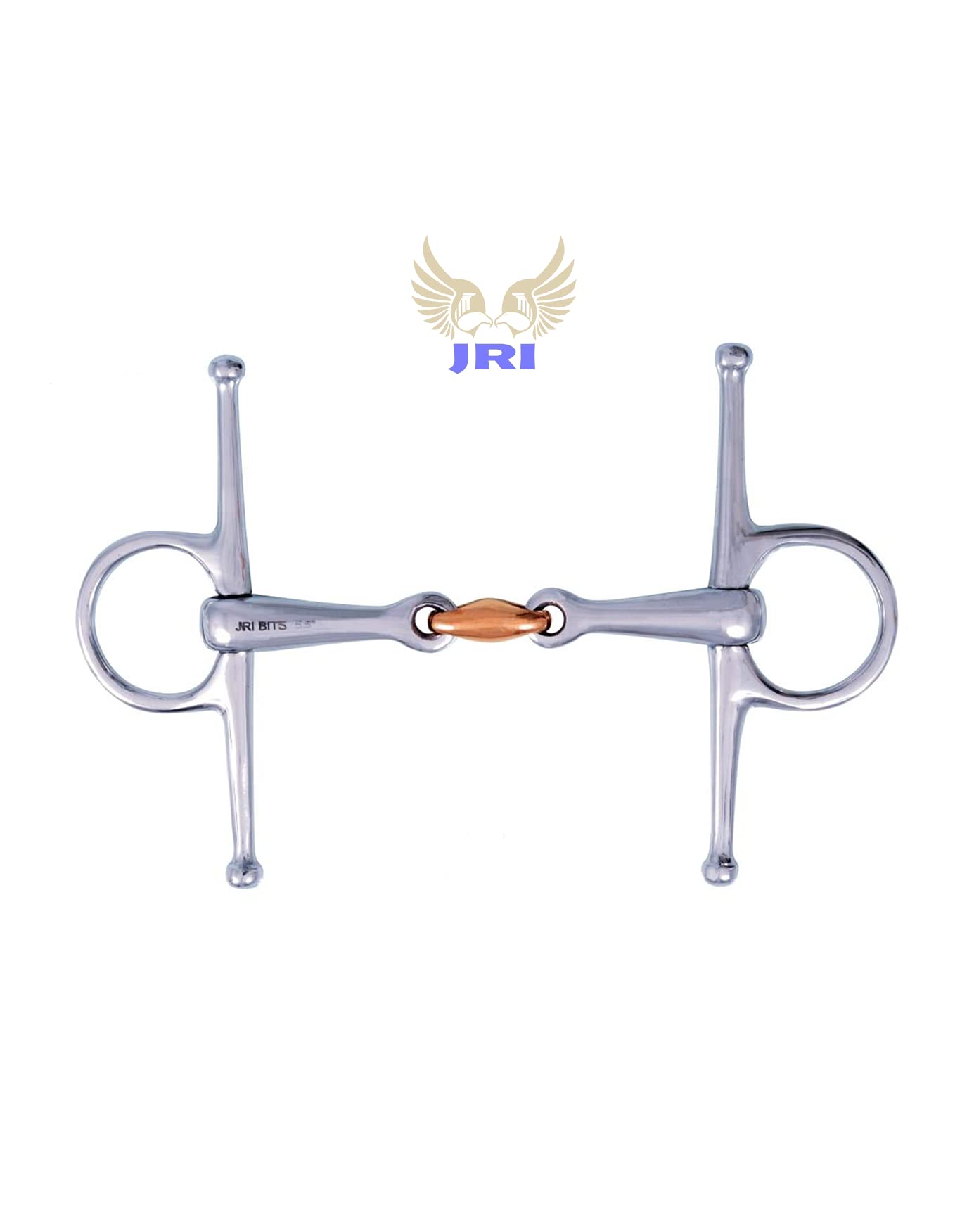 JRI Full Cheek Curved Snaffle Horse Bit – 14MM Stainless Steel Mouthpiece with Copper Lozenge – 6.5 inches| Gentle Low-Leverage, Precise Turning & Control | Same Day Dispatch