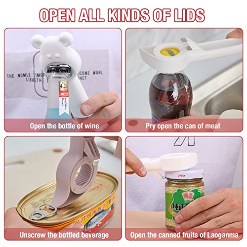 4 Pcs Multifunction Jar Can Beer Bottle Opener-4 In 1 Bottle Opener Jar Opener Kitchen Tools For Jelly Jars, Wine, Beer #TOP4