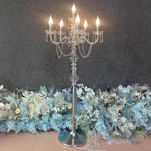 XIAOZHUANGXIONG Decorazioni Nuziali Illuminate Realizzato in Ferro Piegato Pavimento in Piedi Vari Stili Disponibili Puntelli Decorazione per Banchetti Di Famiglia(Color:Gold,Size:C50*120CM)