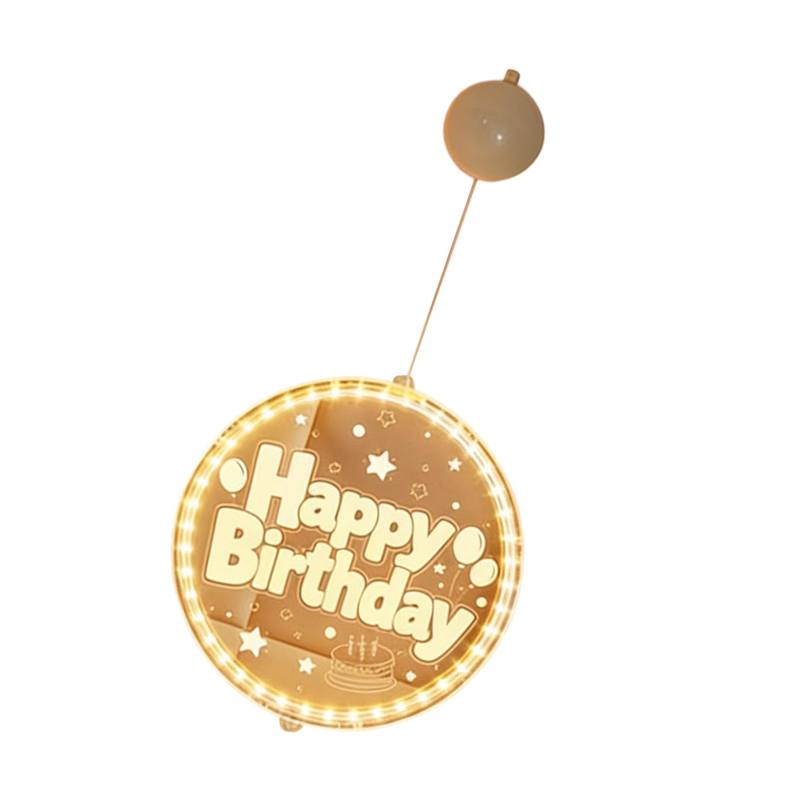 Limtula Shatterproof Acrylic LED Light Illuminated Happy Birthday Acrylic Ornament for Backdrops Festival Celebration Happy LED Light
