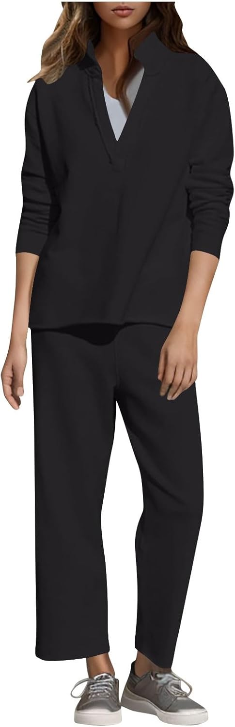 Bloggerlove Ensemble Chandail En Tricot 2 Pièces Pour Femme - Pull à