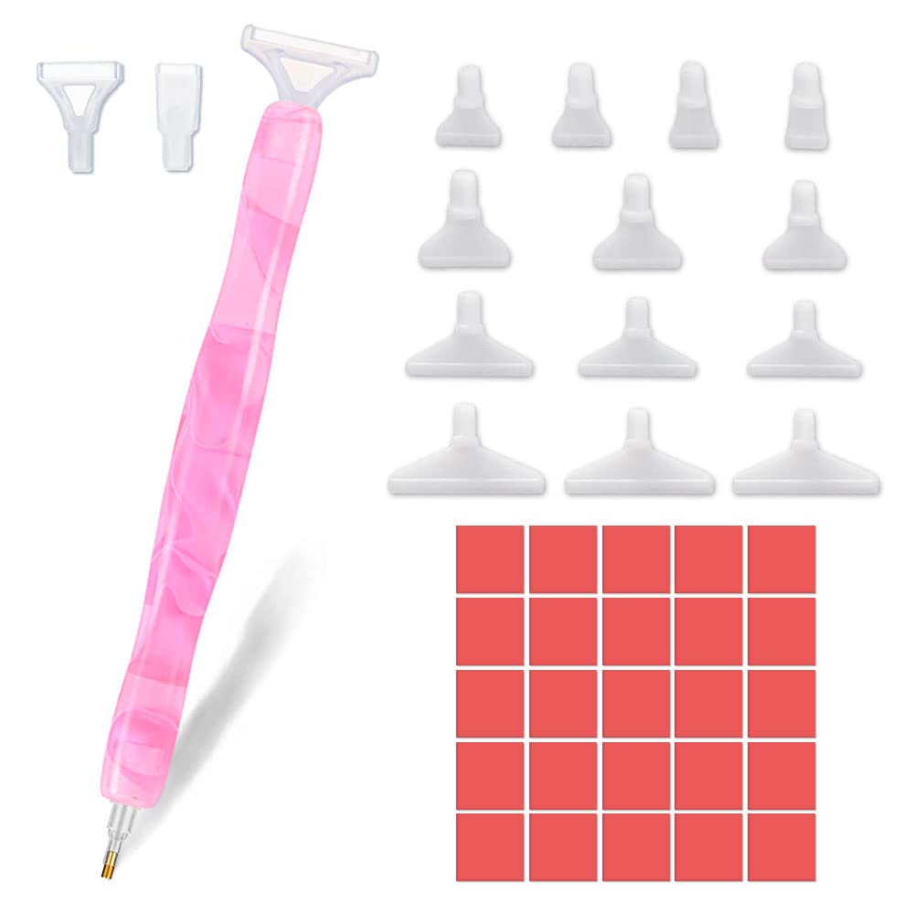 30 Stück 5D Diamantmalerei Stifte Set - Mit 3 Bohrergrößen Für DIY Diamantbilder