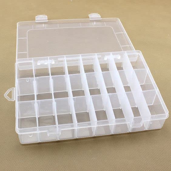 WEZOSHINET 24 Grids Clear Plastic Organizer Jewelry Storage Box with Adjustable Dividers, Transparent Storage Organizer Box for Jewelry Beads Earring Fishing Hooks (1 pcs, Made In India) (B0BQC79F4V) Amazon Price History, Amazon Price Tracker