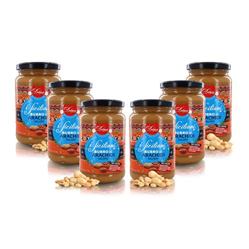 Burro di arachidi salato, prodotto in Italia; 📦 offerta multi-pack: 6 vasetti da 375g l'uno