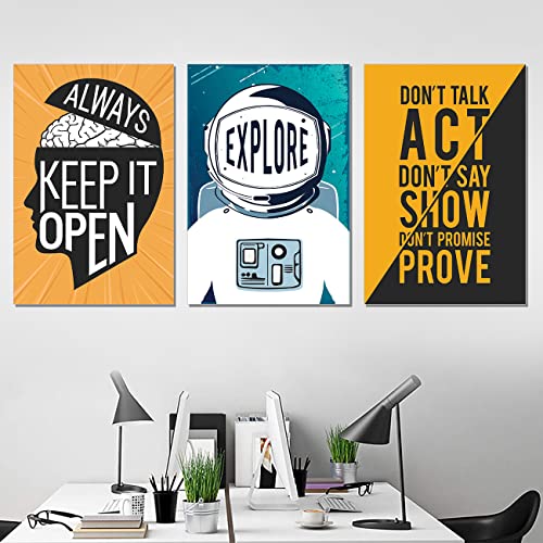 Image of Chaka Chaundh Motivational Wall Posters for Room (Set of 10) - Inspirational Art for Boys - 18 X 12 Inches