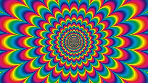 Fabulous Affiche Poster Illusion Optique Hippie Psychedelique 70's Couleurs Trippy