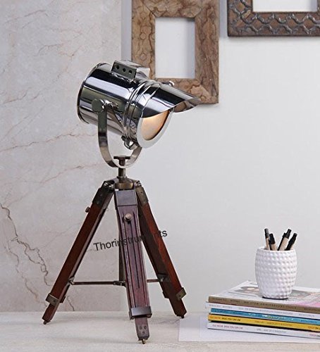 Amazon.co.jp: Vintage Designerのスポットライトテーブル三脚ランプ