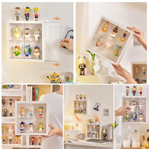 Meuble Lego et Figurine : Vitrine Murale Azatemgo pour Modèles Réduits Blanc - 5