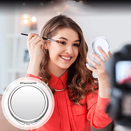 Kifral Mirror For Makeup Shatterproof Stainless Steel Ultra Slim Folding Portable Mirror Makeup Unbreakable Camping Mirror For Personal Use,Travelling #TOP5