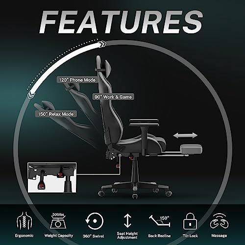 Soontrans Grey Gaming Chair