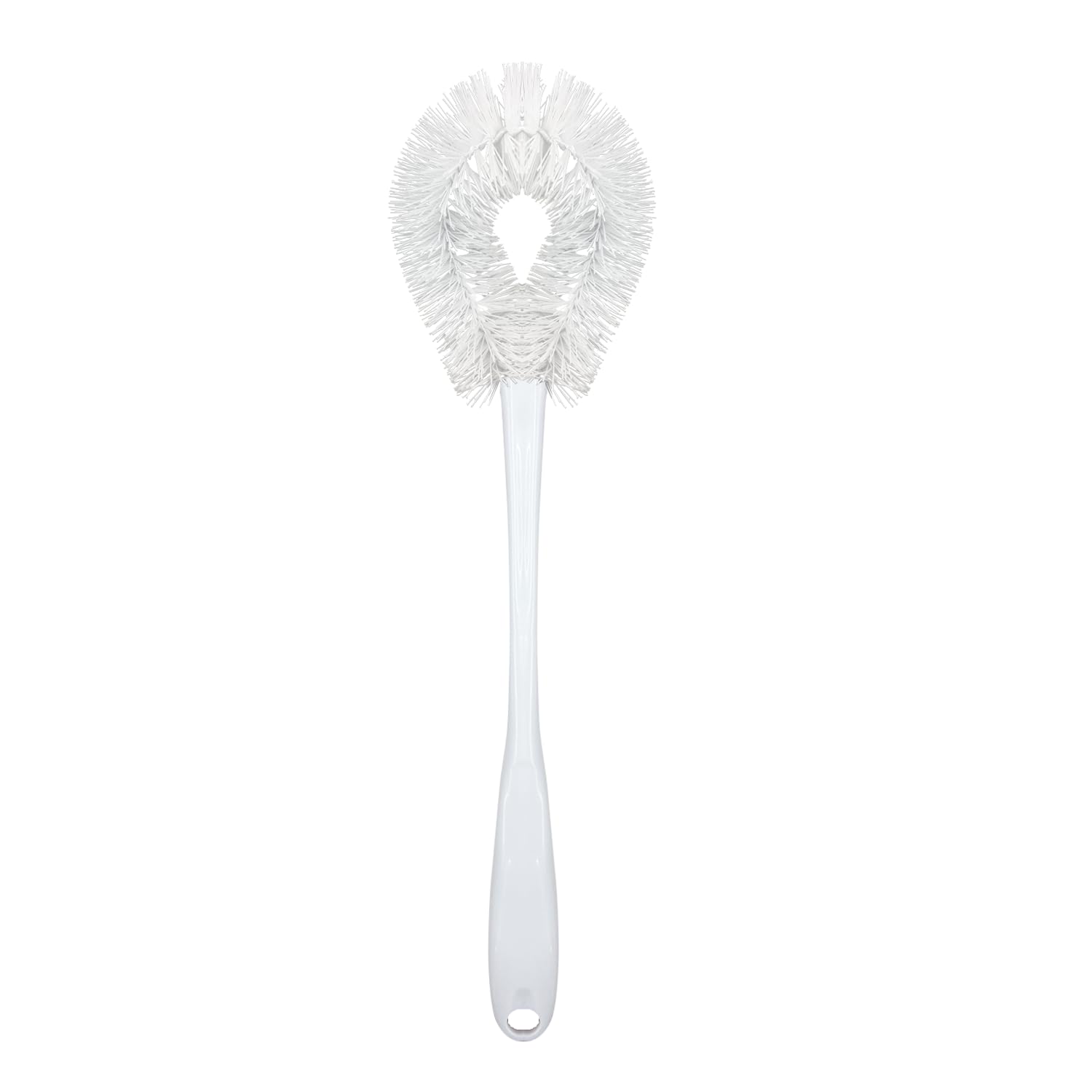 LOLA Products Toilet Bowl Brush with Curved Head | Curved Head Reaches Under The Toilet Bowl Rim for a Thorough Cleaning | Durable Poly Fiber Bristles