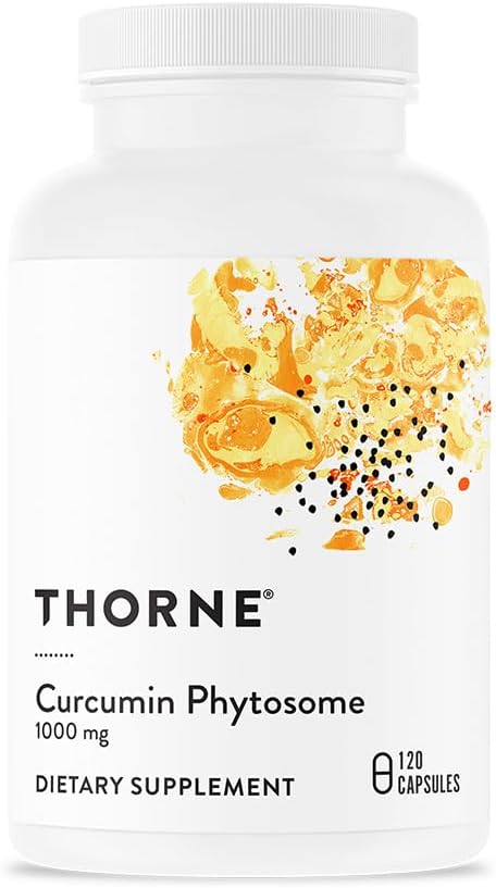 THORNE - Curcumin Phytosome 1000 mg (Meriva) - Clinically Studied, High Absorption - Supports Healthy Inflammatory Response in Joints, Muscles, GI Tract, Liver, Brain & Nerves* - 60 Servings 120 Count (Pack of 1) - Image 1 of 6