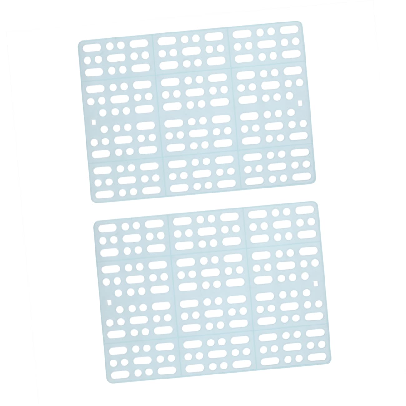 BESPORTBLE Pet Mat Plastic Rabbit Foot Pads with 4 Fixed Tabs Blue 2pcs for Cage Playpen Protection Small Pet Foot Mats