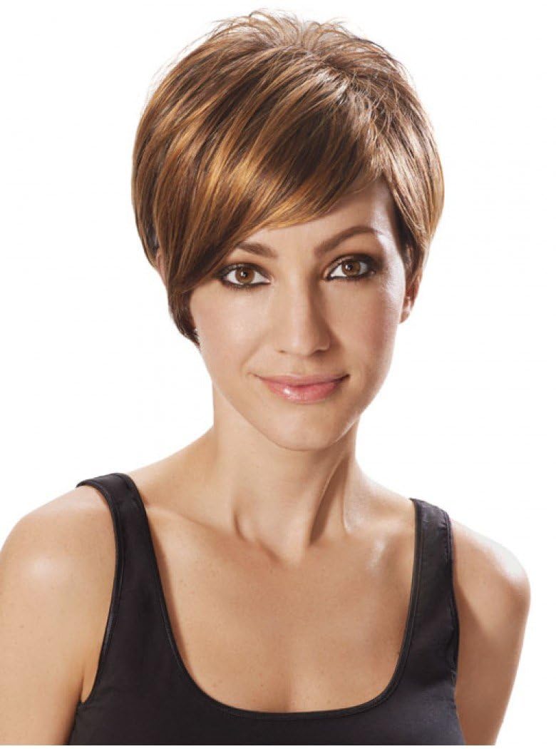HairDo Angled Cut Short Comfort Cap Wig, Color R2 EBONY