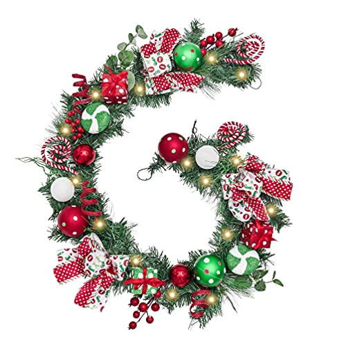 Valery Madelyn 6 Feet Pre-Lit Christmas Garland with Lights for