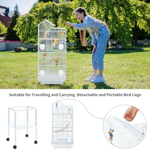 image for YITAHOME 62 inch Metal Bird Cage, Large Parakeet Cages for Parrot, Coc