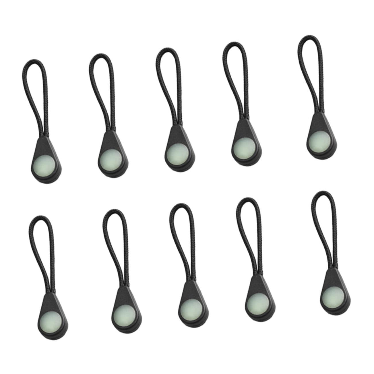 CIMAXIC 10pcs Glow-in-The-Dark Zipper Pulls Luminous Zipper Pull Tabs for Camping Hiking