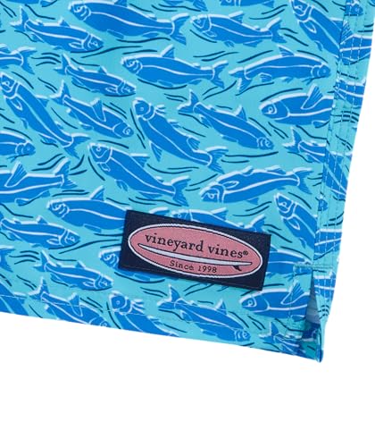vineyard vines Boys Printed Chappy Swim Trunks, VV Bluff Turqs3