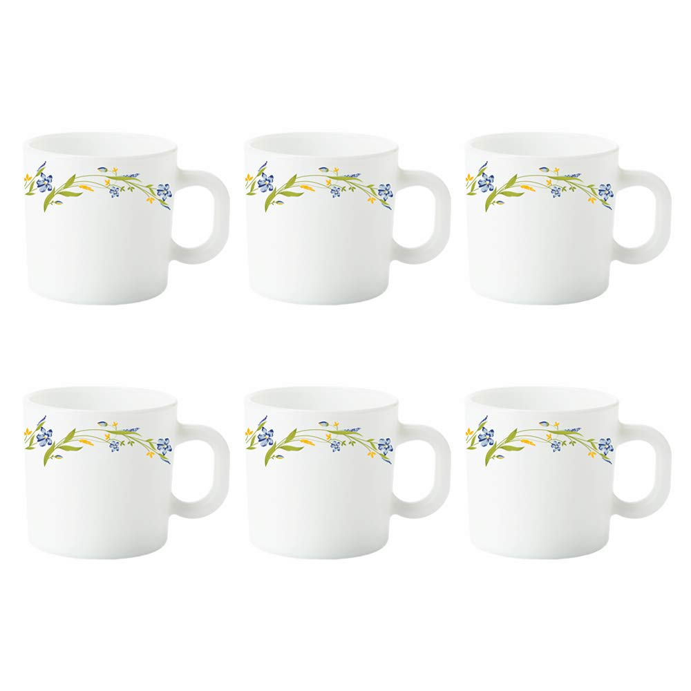 Larah by BOROSIL Cripper Opalware Tea/Coffee Mug Set of 6 pcs 180 ml Each | Microwave & Dishwasher Safe, Bone-Ash Free | Crockery Set Ideal for Daily Use & Gifting, White (B07G4F66XN) Amazon Price History, Amazon Price Tracker