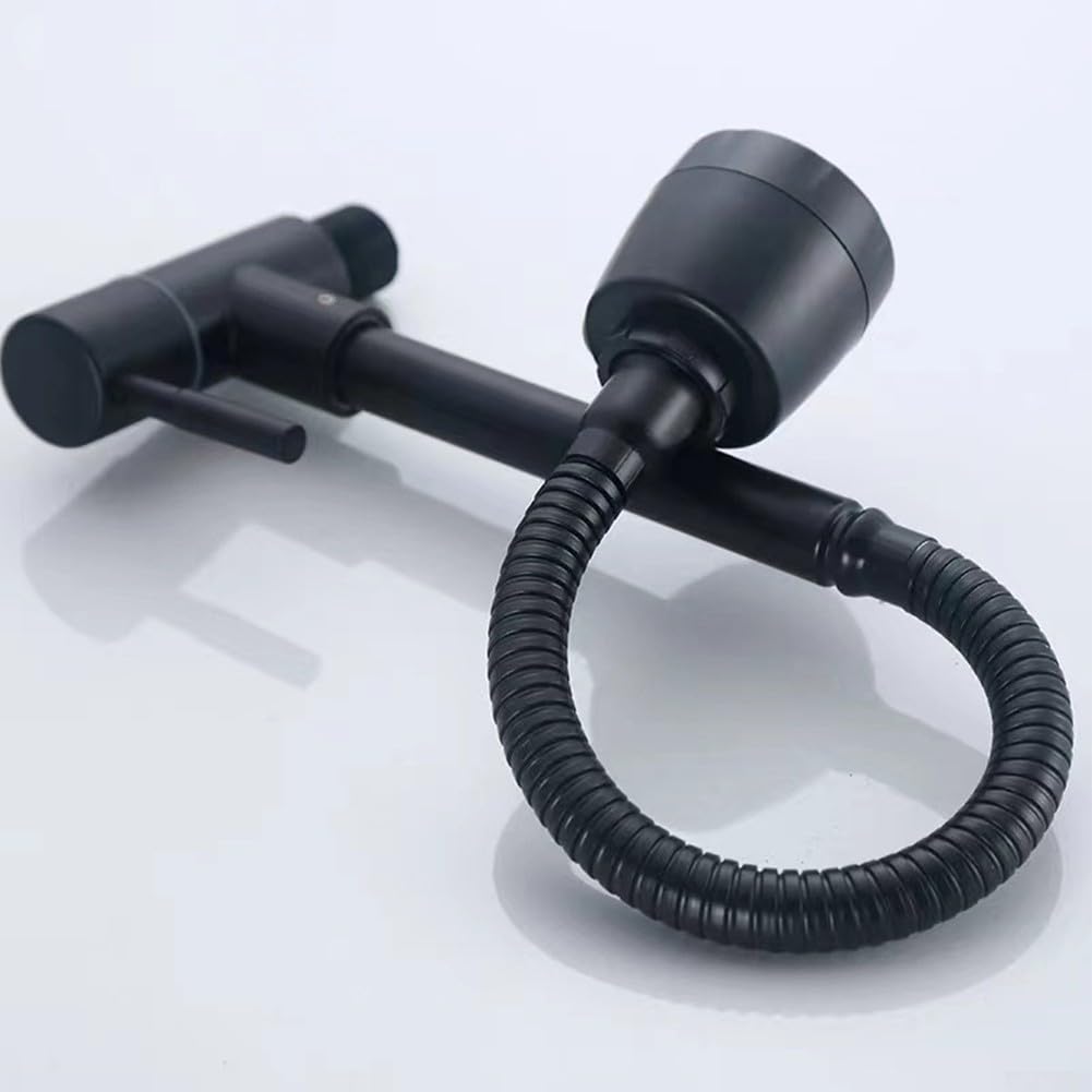 Grifo frío individual de cocina, grifo de fregadero de cocina de acero inoxidable, manguera flexible para fregadero de agua fría montado en la pared, modos, grifo G1/2 pulgadas de diámetro