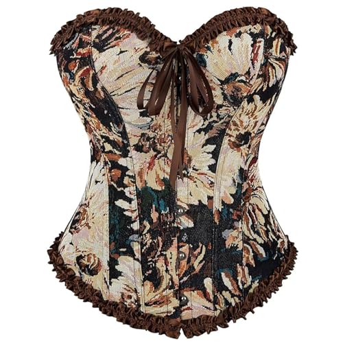 Corset élégant en dentelle florale pour maintien poitrine et mise en valeur silhouette