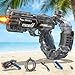 Pistola ad Acqua Elettrica per Bambini, Acqua Automatiche Spara Acqua con Luce a LED, Water Gun Automatica Water Blaster per Feste Estive,Giardino,Piscina,Spiaggia (Nero)