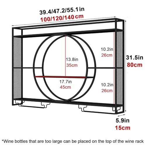 Support pour verres et bouteilles d'alcool mural pour gagner de l'espace - 8