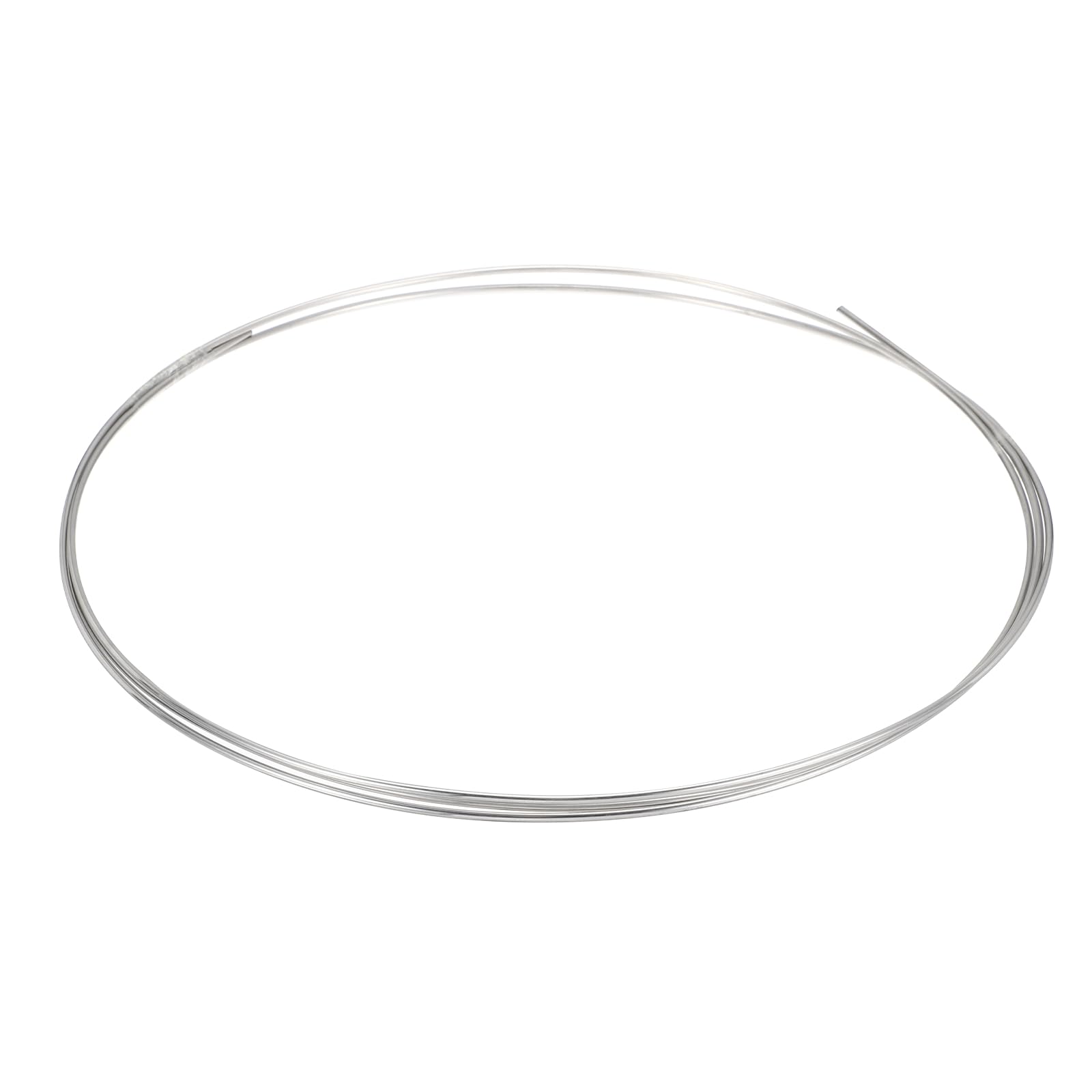 sourcing map Stainless Steel Tubing Coil, 1/32" Wall Thickness 1/8" OD x 9.84 ft Industrial 304 Stainless Steel Coil Tube, Flexible Welded Steel Tubing Round Metal Pipe, Silver Tone