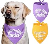 Dog Easter Bandana,Pack of 2 Easter Bandana for Dogs