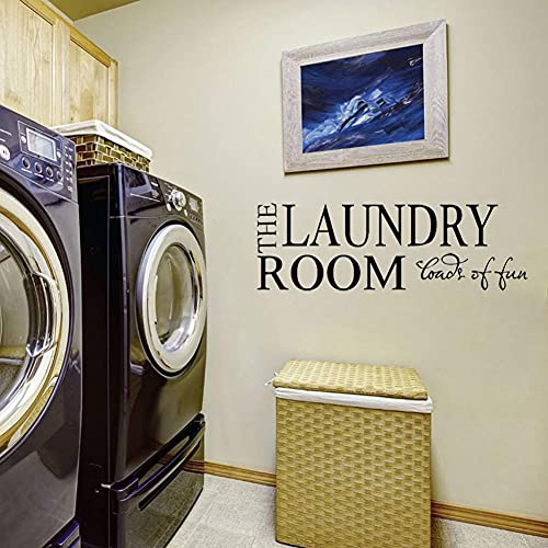 Adecns Laundry Room Wall Decal The Laundry Room Loads Of Fun Vinyl Wall Sticker Laundry Art Signs Wall Quote Sticker For Laundry Room Home Decor #TOP1