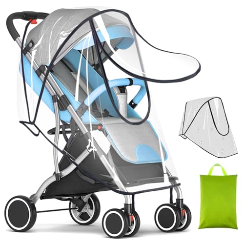 Parapioggia universale per passeggino, Trasparente passeggino parapioggia,EVA Parapioggia comfort, antivento,...