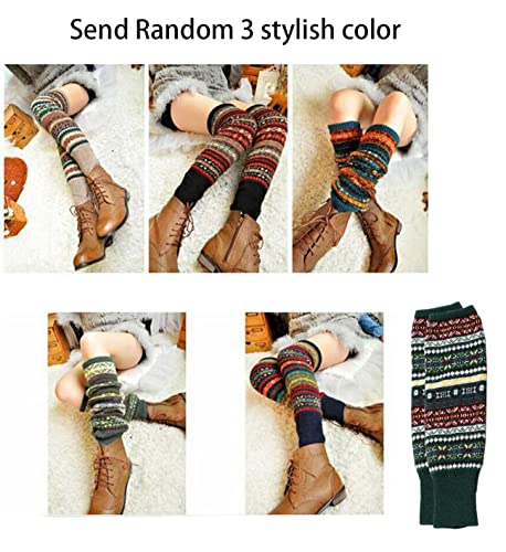 Lucky Staryuan WTSMJA1NS16U Women Wool Knit Leg Warmers Boot Warmer Thick Warm Leg Warmer thumb #1