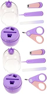 Toyvian 2 Conjuntos De Tesouras De Unhas De Bebês Cortadores De Unhas De Bebês Kits De Cuidados Com A Saúde De Bebês Ternos Para Meninos Kit De Bebê Itens Essenciais Para Esteticista Kit