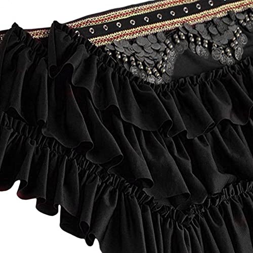 Écharpe de hanche de danse du ventre en satin et pièces de haute qualité