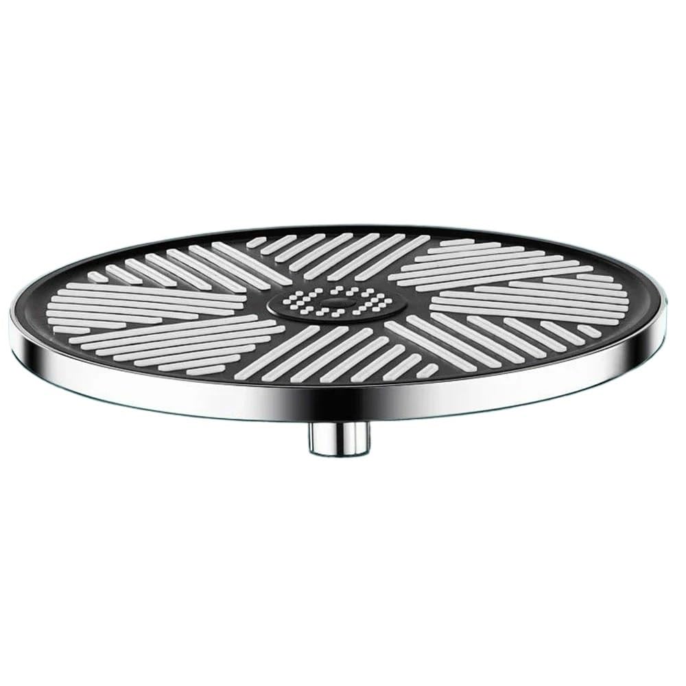 Wysokociśnieniowa głowica prysznicowa oszczędzająca wodę górna bateria prysznicowa do domu akcesoria łazienkowe 25 cm duży panel deszczownica głowica prysznicowa (czarna)