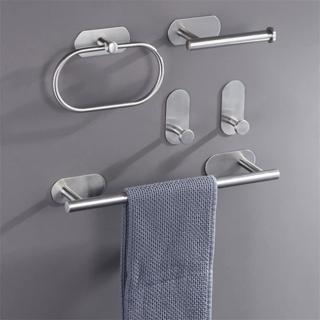 Toalleros, Toallero montado en la Pared Estante de Papel higiénico para baño Juego de Accesorios de baño Negro Mate de Acero Inoxidable Juego de Accesorios de baño (Color: B, Tamaño: D) (BD) To