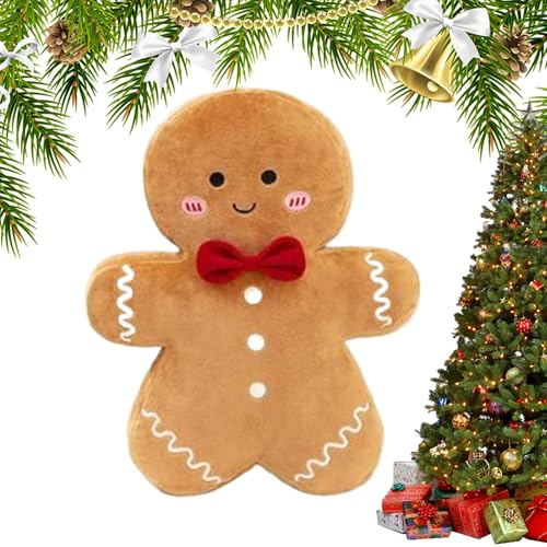 Lanmijia Weihnachten Lebkuchenmann Plüschtier, 38cm Weihnachts...