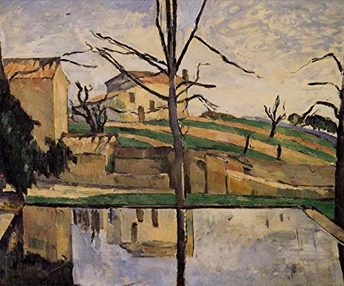 Tableau Cézanne La piscine du Jas de Bouffan pour remplacer les impressions sans âme