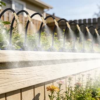 49ft Drip Irrigation System Kit with Adjustable Sprayers and Faucet Adapters