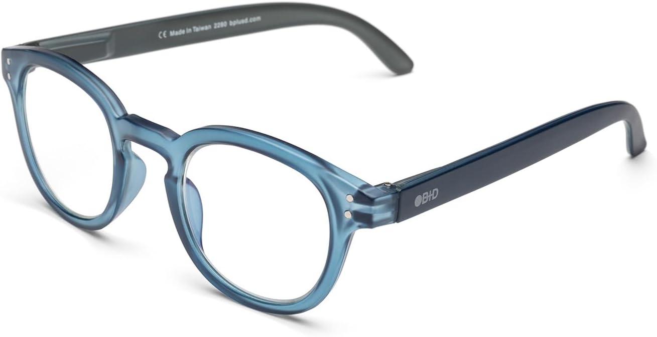 B + D Reading glasses-BlueBan Readers-Material Frame and temple: PC-Temples with flex-Blue Light filter lenses-Unisex