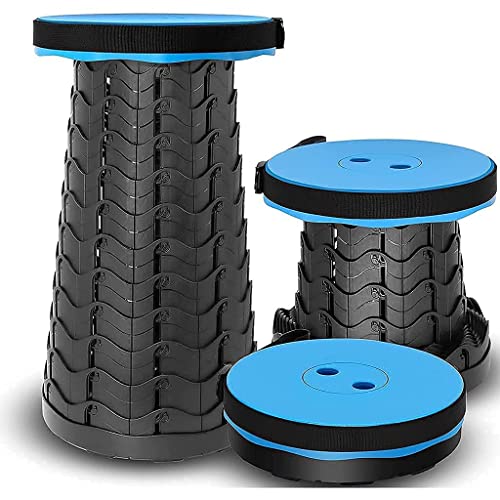 Sygnius Collapsible Compact Stool – Portable Height-Adjustable Stool for Adults and Kids – Kitchen Office Picnic Camping Garden Outdoor Stool