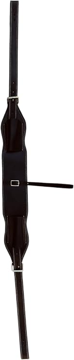 Western Leather Cinch Billets and Back Girth Strap Adjustable Saddle Flank Cinch with Stainless Steel Buckle Durable Horse Riding Tack