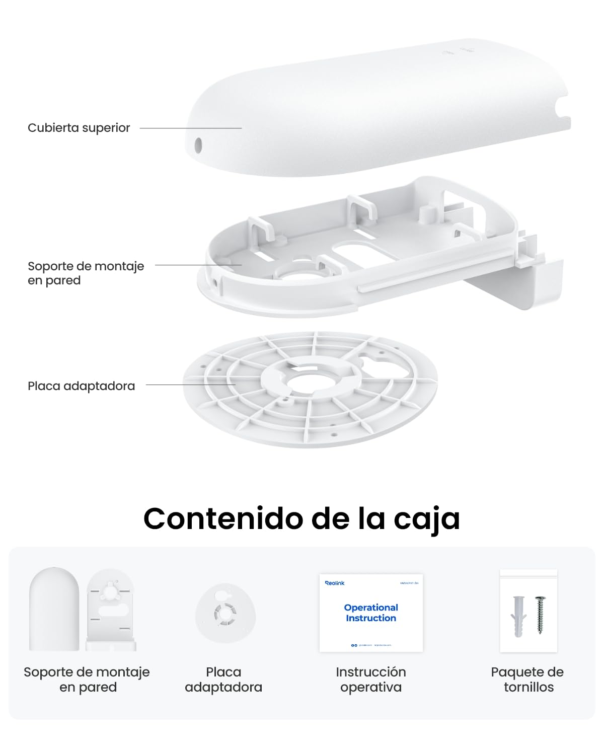 Soporte de montaje en pared Reolink, diseñado especialmente para las cámaras Reolink, RLA-BKW4
