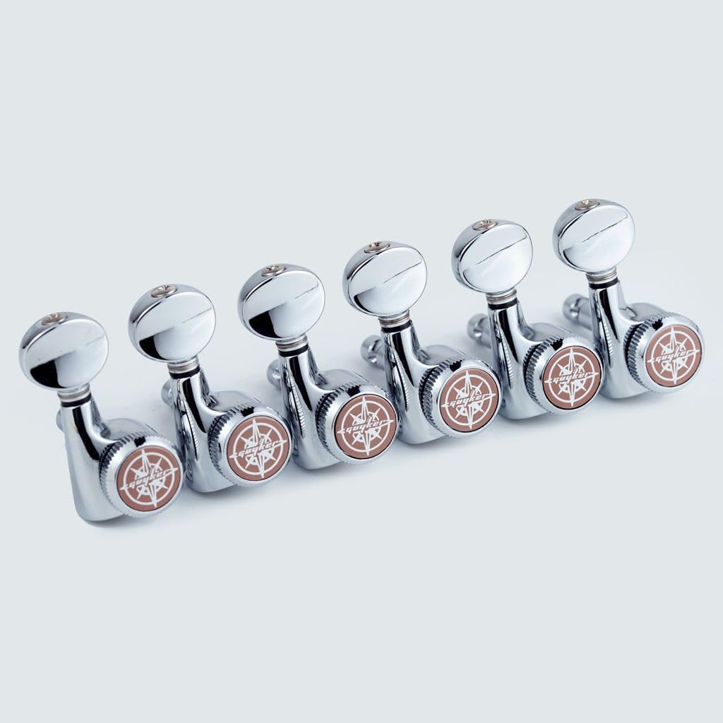 Locking Guitar Tuners 6 In-Line, 1:18 Ratio Sealed Machine Heads with String Lock and Finish, Stable Tuning Replacement for Electric/Acoustic Guitar Repair Setup, 6pcs Right Hand (501D5CSP 6R)