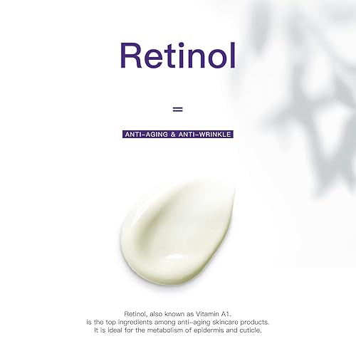 Miniatura 2 de Retinol Crema hidratante antienvejecimiento para el cuidado de la cara y los ojos, Esencia antiarrugas con ácido hialurónico, vitamina E y té verde,
