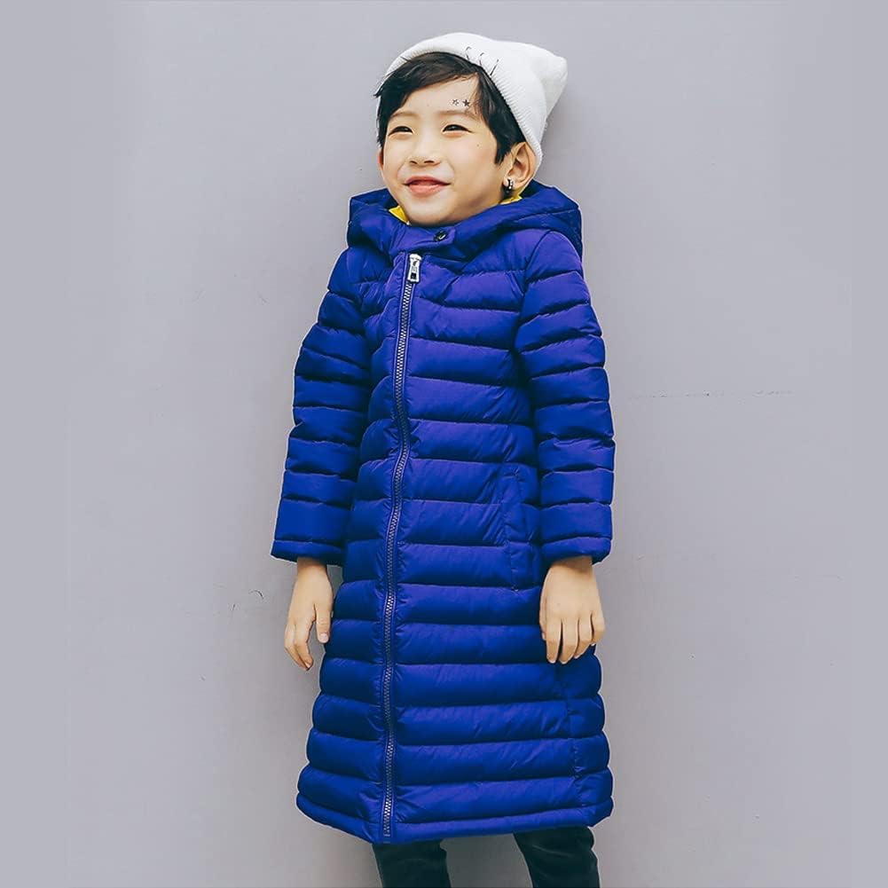 Children'S Winter Coat Warm Hooded Padded Coat Boys Girls Long Down Jacket Windproof Warm Puffer Coat Winter Snowsuit: Clothing, Shoes & Jewelry
