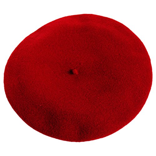 Wool Basque Beret by Laulhere (Medium, Red)