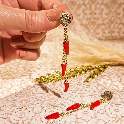 Boucles d'oreilles piments rouges pour illuminer vos tenues d'été et soirées bohèmes - 7